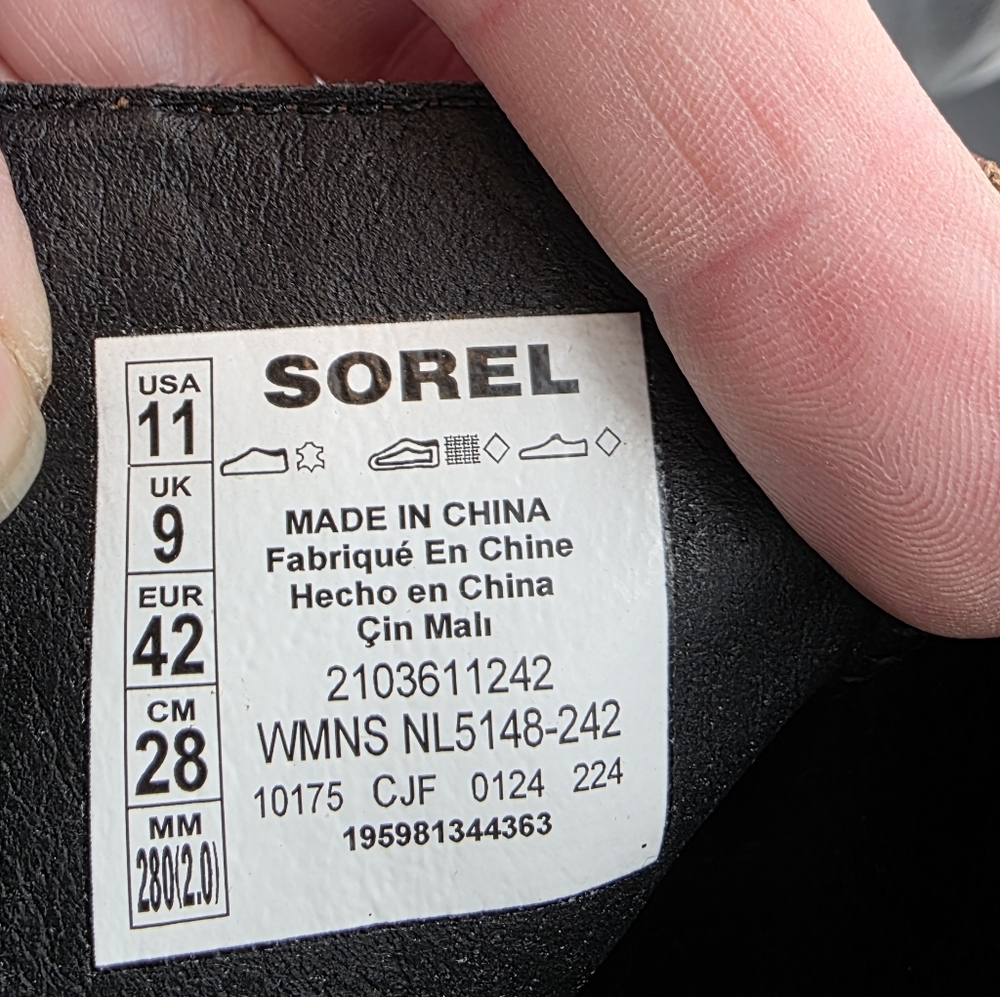 NWOT SOREL Ona Ave Zip LEATHER Wedge Bootie SZ 11 - Picture 6 of 6